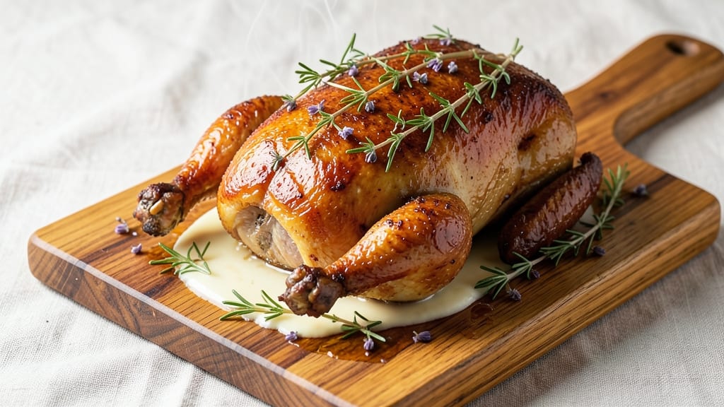 7-Pound Roast Chicken Recipe: Golden Crisp Skin and Juicy Core in One Roast