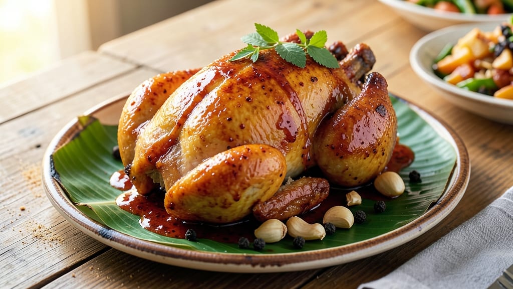 Bake Whole Chicken Recipe Panlasang Pinoy: Crispy Skin and Savory Soy-Vinegar Glaze Magic