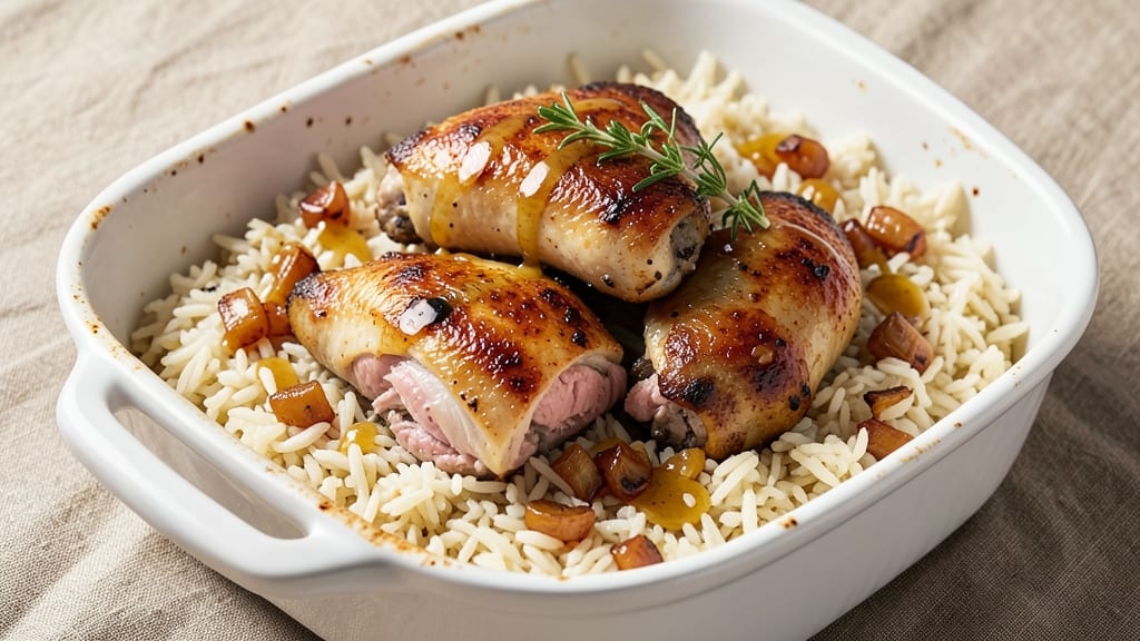 Baked Chicken and Rice Recipe with Chicken Broth: One-Pot Harmony of Savory Depths