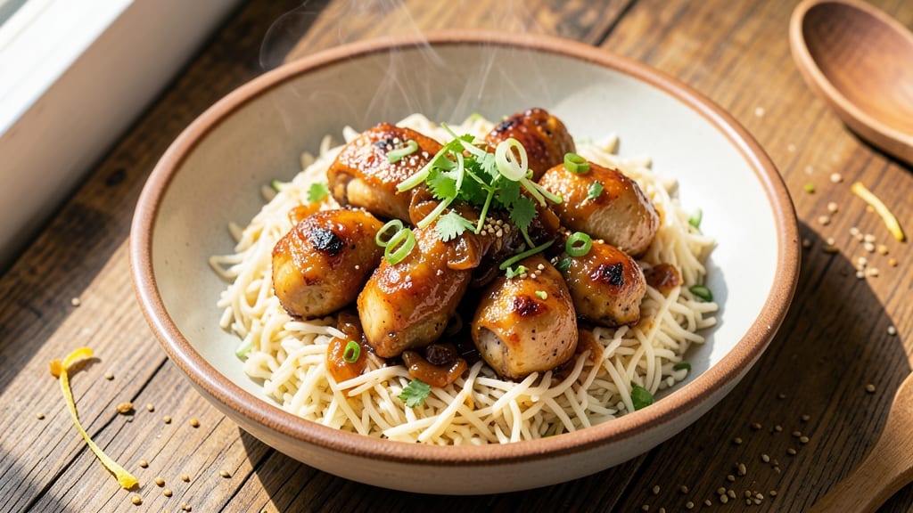 Adels Chicken Over Rice Recipe: Golden Crust Meets Savory Coconut Rice