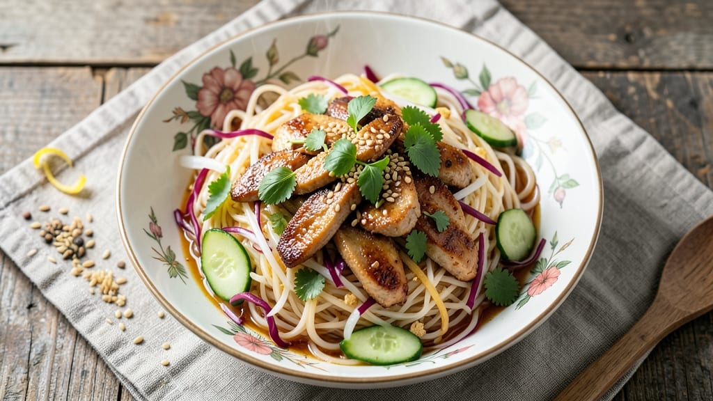 Asian Chicken Noodle Salad Recipe: Fragrant Lemongrass and Chili-Lime Zing