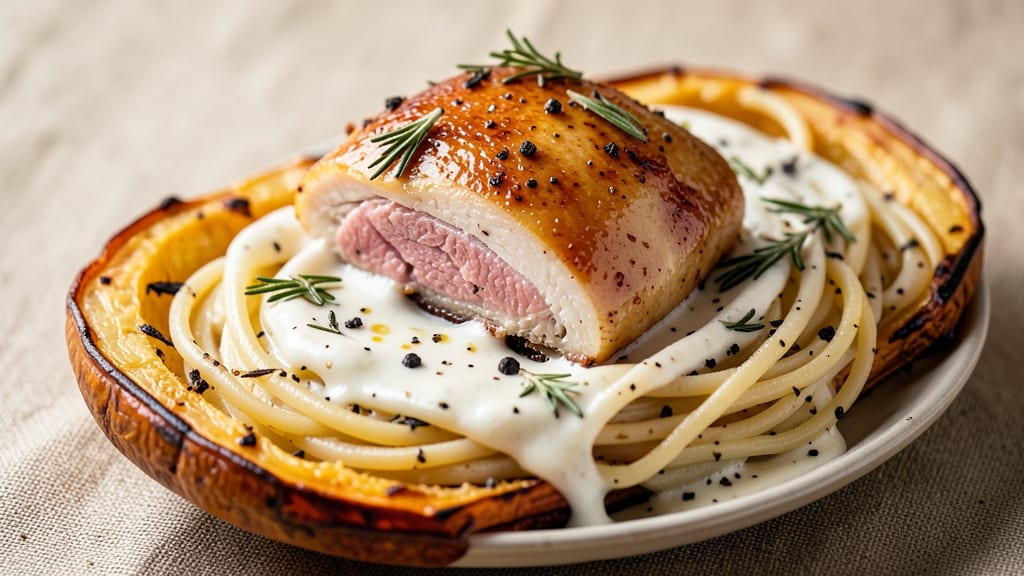 Baked Spaghetti Squash And Chicken Recipe: One-Pan Creamy Comfort With Roasted Spice