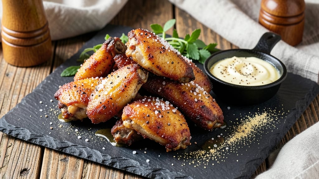 Baked Salt and Pepper Chicken Wings Recipe: Double-Crusted Crunch With Juicy Centers