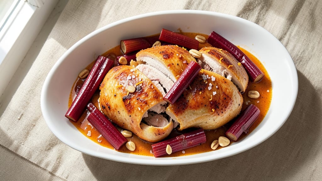 Baked Chicken And Rhubarb Recipe: Sweet-Tart Balance in One Dish