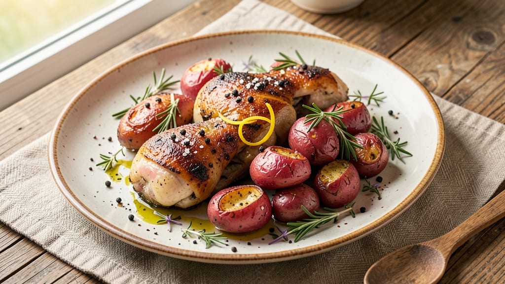 Baked Chicken And Red Potatoes Recipe: One-Pan Roast With Herbed Crispiness