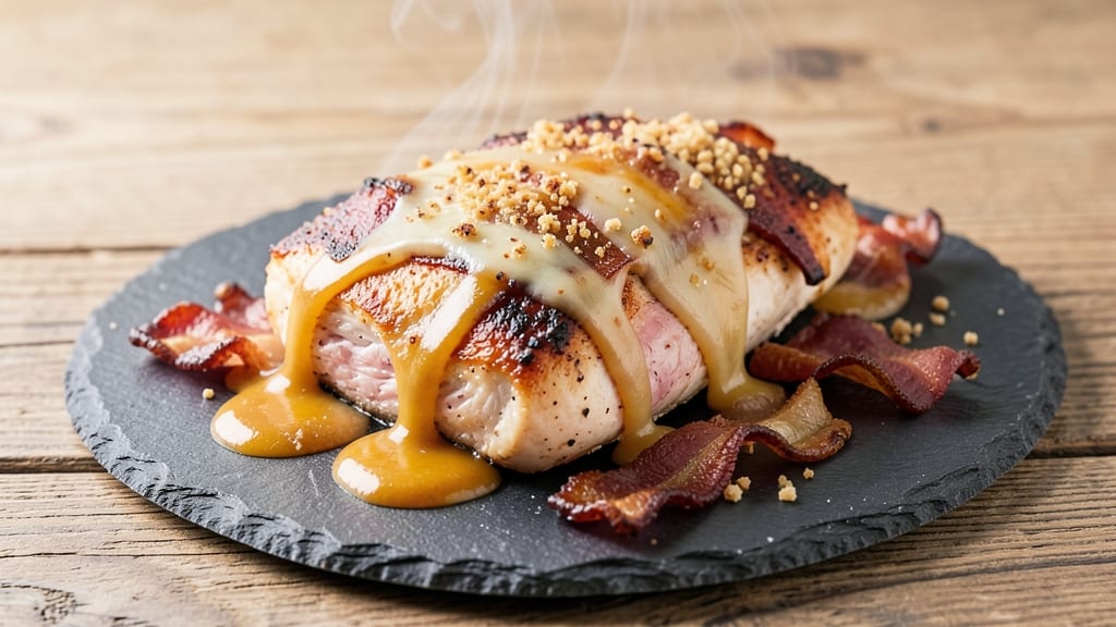 Baked Chicken With Bacon and Cheese Recipe: Triple-Layered Crunch With Smoky Depth
