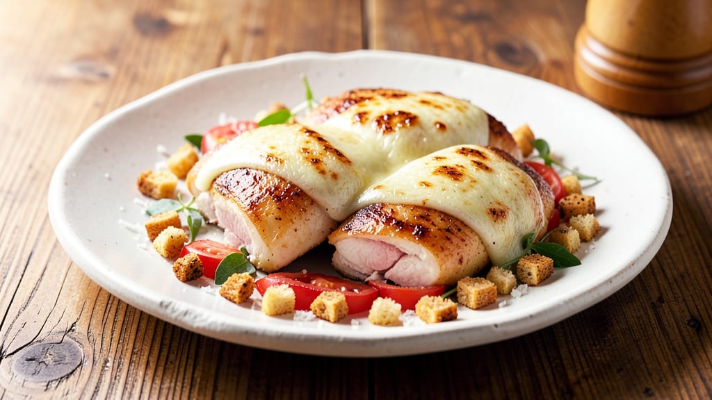 Baked Chicken Vesuvio Recipe: Triple-Layered Crispy Cheese and Herb Bites
