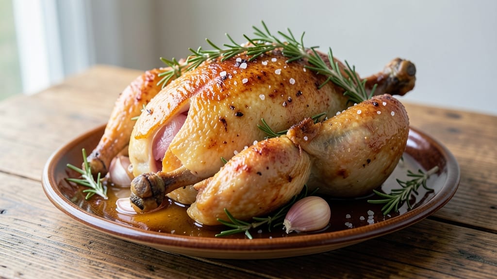 Baked Whole Young Chicken Recipe: Golden Crisp Skin and Juicy Core