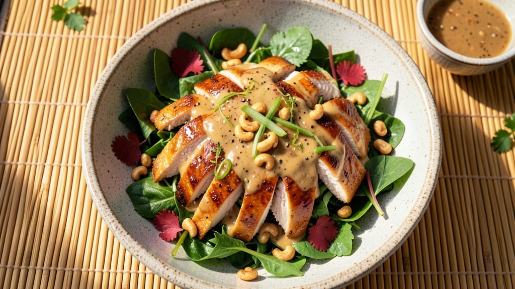 Asian Style Chicken Salad Recipe: Crunchy Peanut-Ginger Dressing Magic