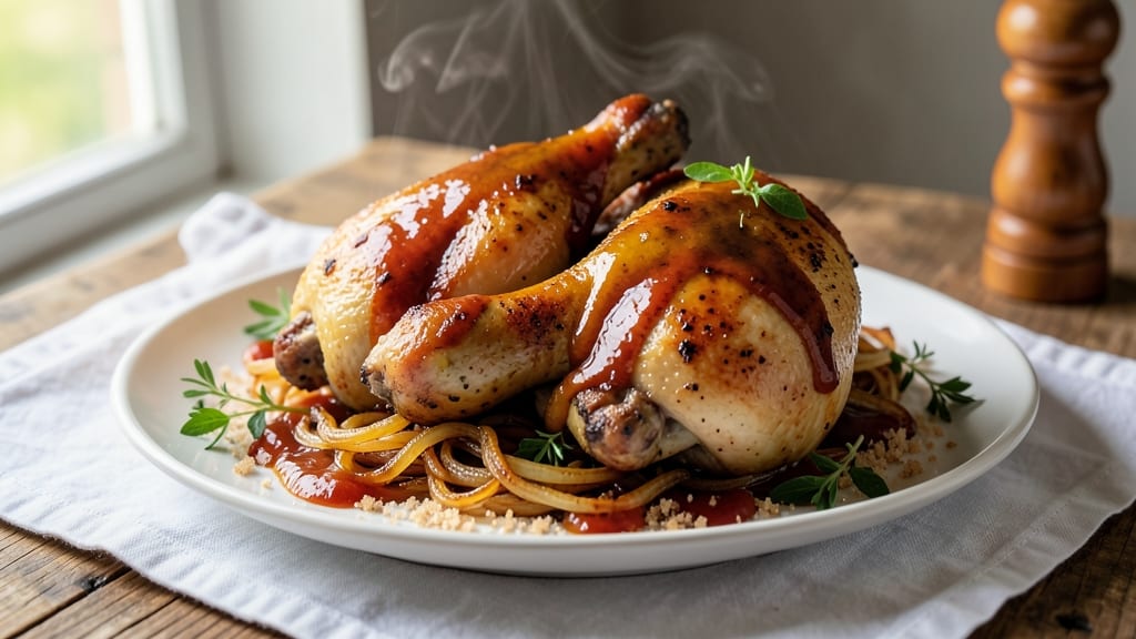 Baked Chicken With Mustard and Ketchup Recipe: Tangy-Sweet Glaze That Caramelizes to Richness