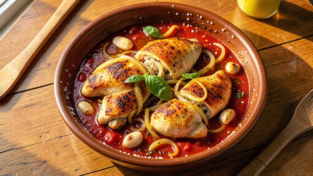 Baked Boneless Chicken Cacciatore Recipe: Tomato-Braised Tender Bites in One Pan