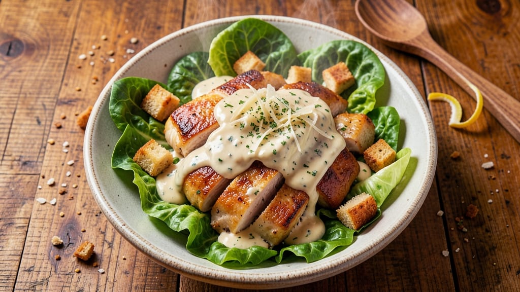Applebee's Grilled Chicken Caesar Salad Recipe: Crispy Parmesan Crunch and Creamy Anchovy Dressing