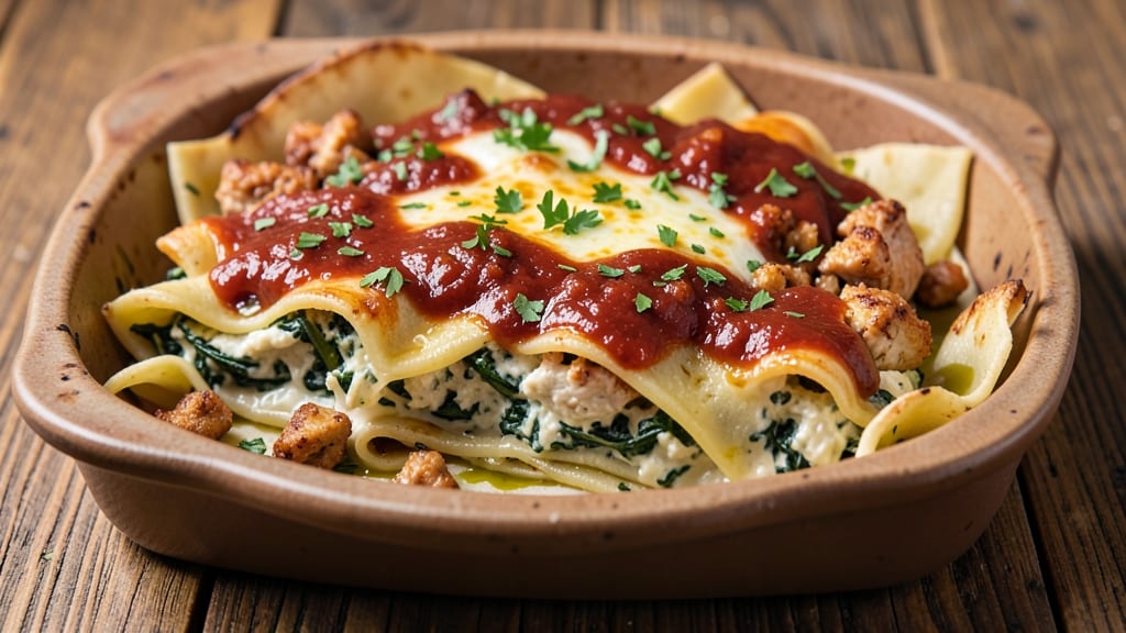 Maggiano's Chicken and Spinach Manicotti Copycat Recipe: Baked Pasta Layers With Cheesy Crispiness